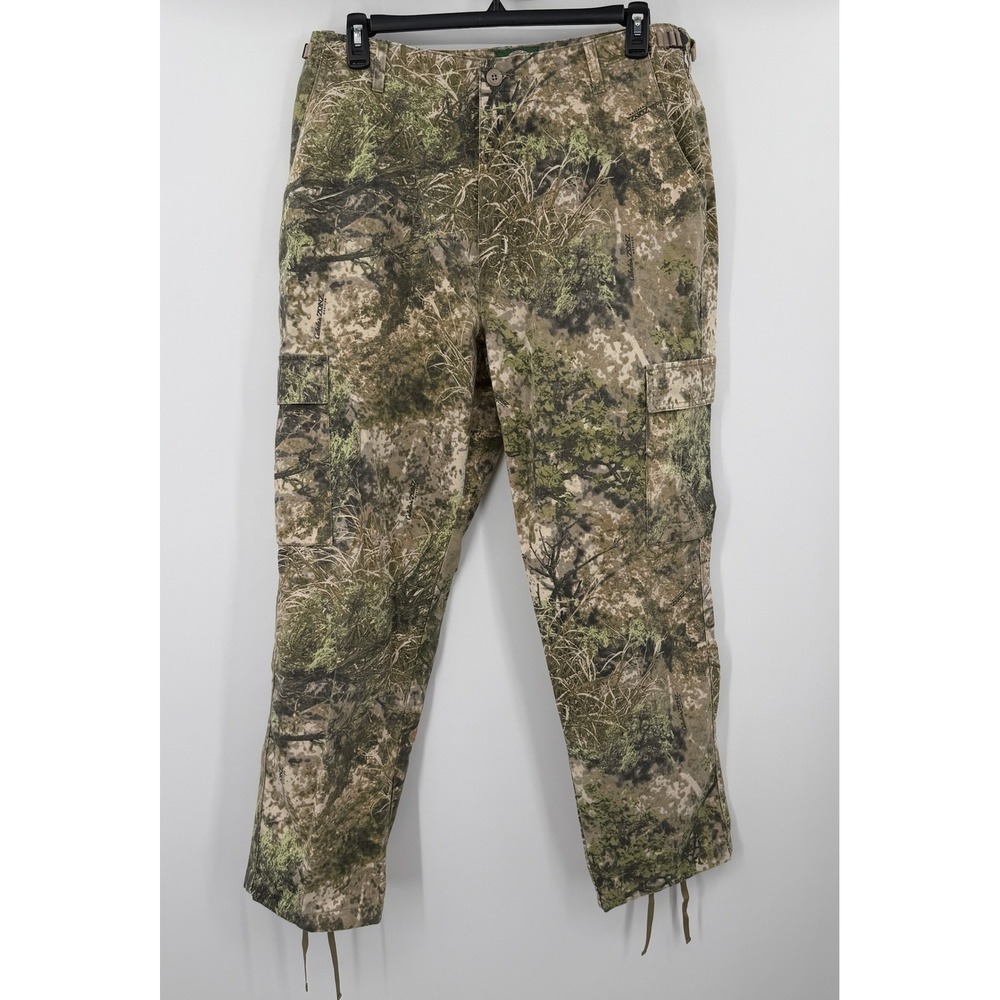 Vintage Cabelas Zonz Western Camo Cargo Pants Men 38 Hunting Outdoor Green Brown